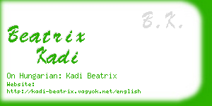 beatrix kadi business card